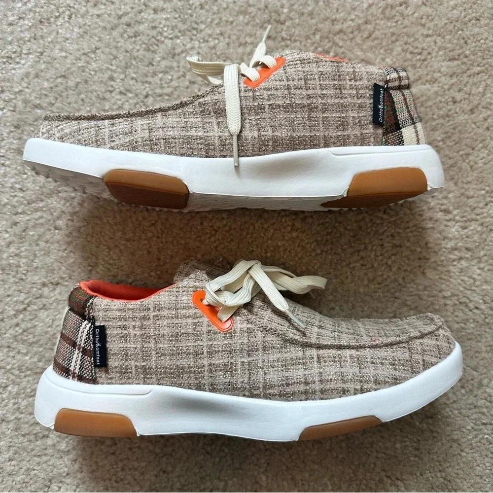 OrthoComfoot‎ Men's Slip On Loafers,Arch Support Boat Shoes